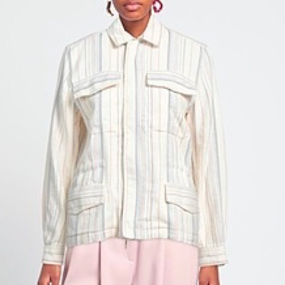 ZADIG&VOLTAIRE IVORY STRIPED JACKET - Picture 3 of 8
